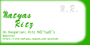 matyas ritz business card